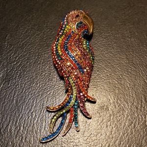 Vintage  Natasha Rhinestone Parrot Brooch